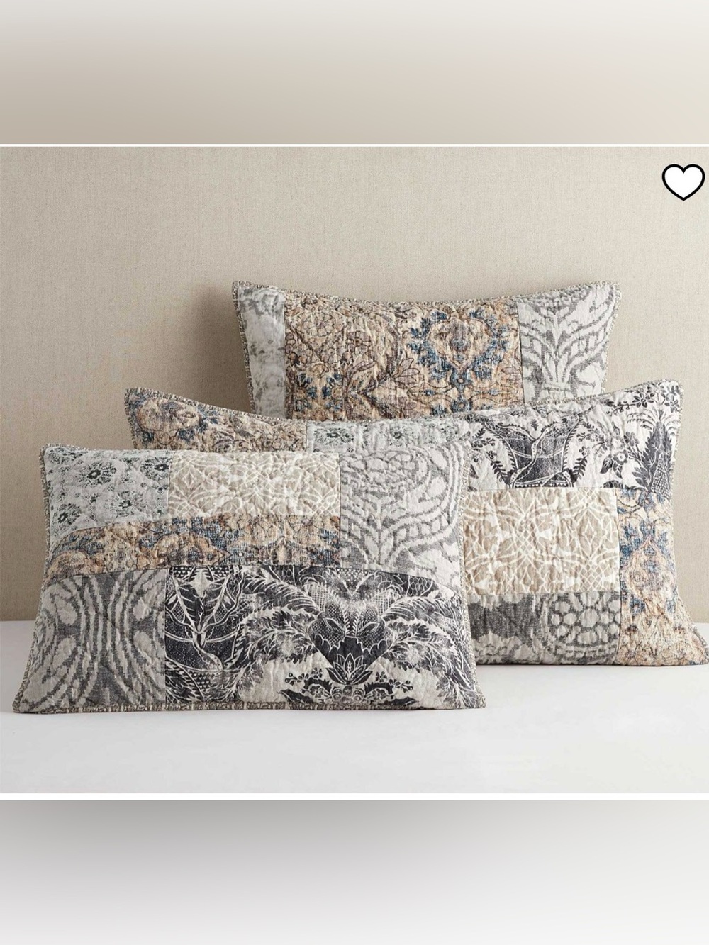 NWT‼️Set/2 Pottery Barn Tessa Quilted King Shams - Picture 5 of 8